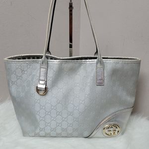 100% Authentic GUCCI NEW Britt GG canvas tote bag